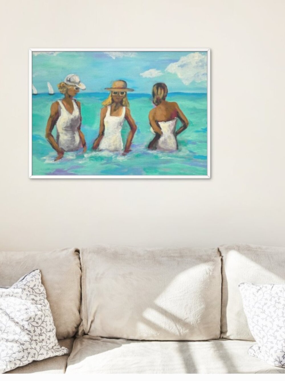 Beach Day Bliss 2 Original Acrylic Painting on 18" x 12" Paper - Picture 3 of 7